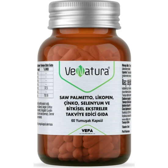 Venatura Saw Palmetto Likopen Çinko Selenyum