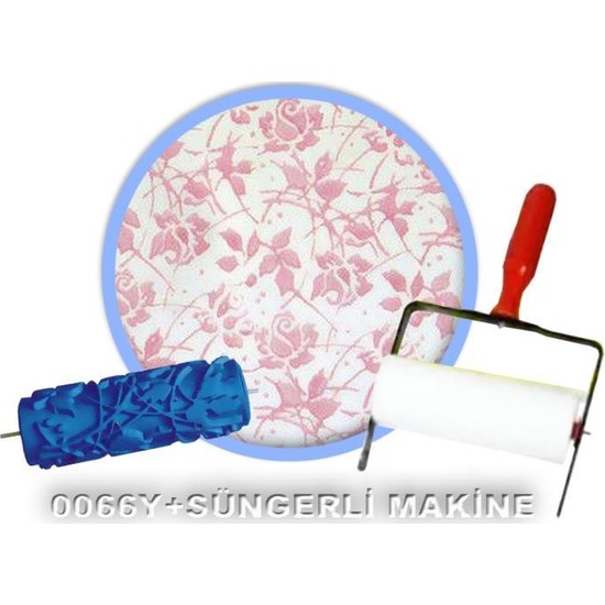 Plus Proline Desenli Boya Rulosu 066Y+Sungerli Makine 6" Fiyatı