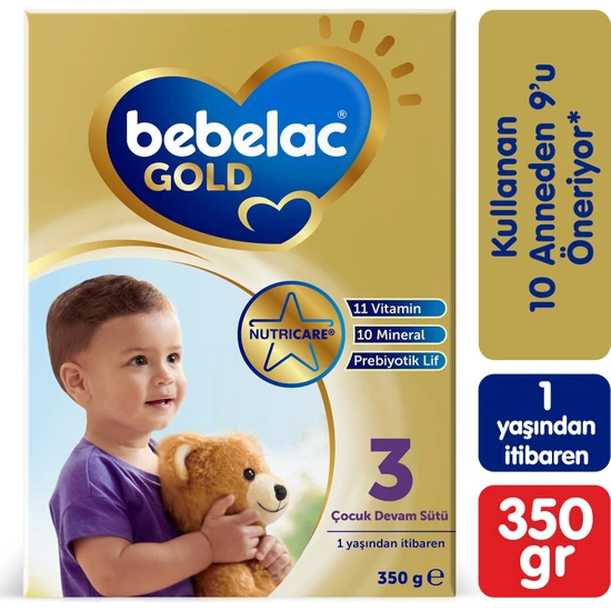 Bebelac Gold 3 Çocuk Devam Sütü 350 gr 1 Yaşından İtibaren