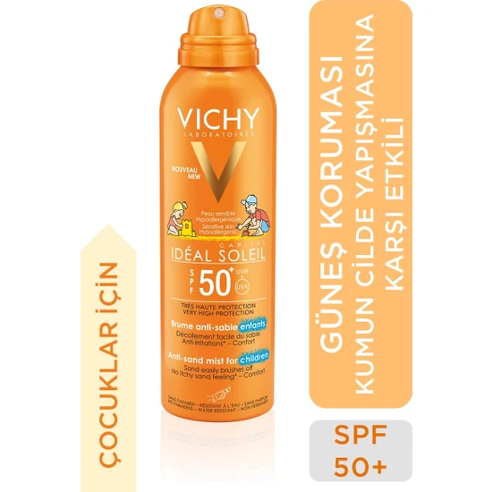 Vichy Capital Soleil Güneş Spreyi Çocuklar için Yüksek Koruma Kum Karşıtı SPF50 200ml