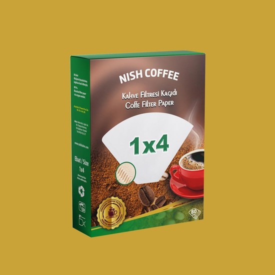 Nish Kahve Filtre Kahve Kağıdı 1x4 80�li Fiyatı