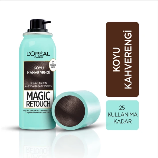 L'Oréal Paris Magic Retouch Beyaz Dipleri Kapatici Sprey - Koyu Kahverengi