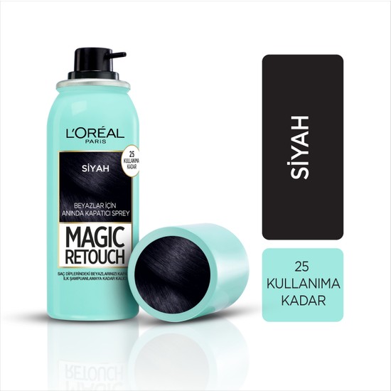 L'Oréal Paris Magic Retouch Beyaz Dipleri Kapatici Sprey - Siyah