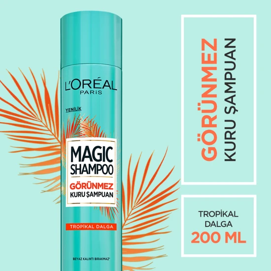 L'Oréal Paris Magic Shampoo Görünmez Kuru Şampuan 200ml -Tropikal Dalga