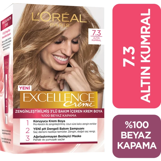 L'Oréal Paris Excellence Creme Saç Boyası - 7.3 Altın Kumral