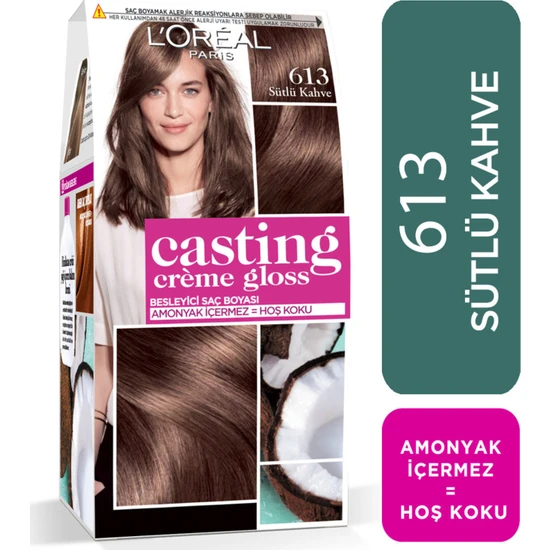 hepsiburada L'Oréal Paris Casting Crème Gloss Saç Boyası - 613 Sütlü Kahve hepsiburada L'Oréal Paris Casting Crème Gloss Saç Boyası - 613 Sütlü Kahve