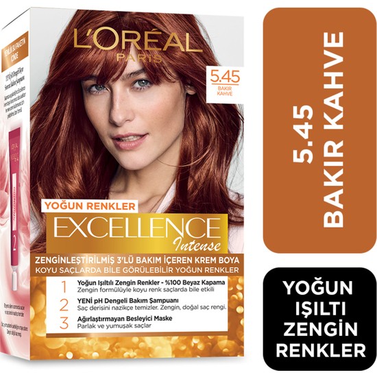 L'Oréal Paris Excellence Saç Boyası 5.45 Bakır Kahve