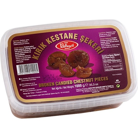 Kafkas Kestane Şekeri Kırık Plastik Kap 1000 gr Fiyatı