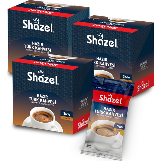 Shazel Hazır Türk Kahvesi 36�lı/ 3 Kutu Sade Fiyatı