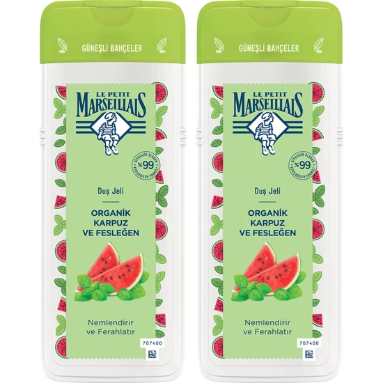 Le Petit Marseillais Duş Jeli 400 ml Organic Karpuz ve Fesleğen x 2 Adet