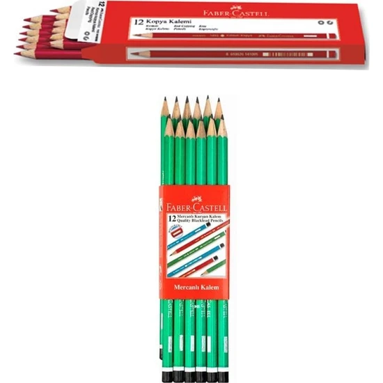 Faber-Castell Mercanlı Kurşun Kalem ve Kırmızı Kopya Kalemi Ofisinn No:002