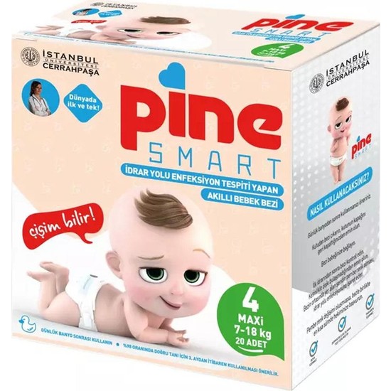 Pine Smart Akıllı Bebek Bezi No 4 Maxi (718 kg) 20�li Fiyatı