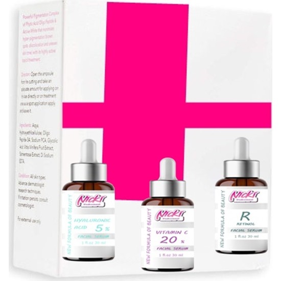 Retinol + Hyaluronic Acid + Vitamin C Serum Set Fiyatı