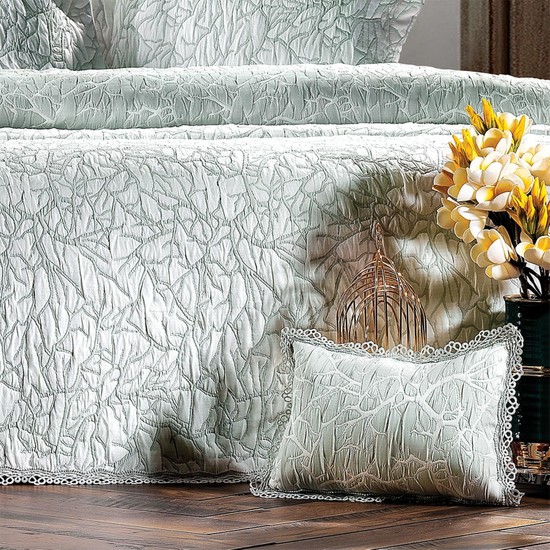 Zebra Casa All Days Boungh Yeşil Çift Kişilik Yatak Örtüsü Fiyatı