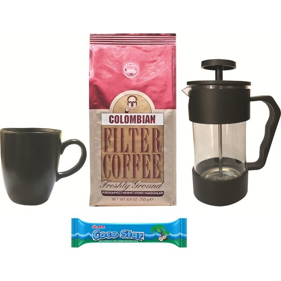 Mehmet Efendi Colombian Filtre Kahve 250 gr + Frenchpress + Fiyatı