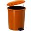Pedallı Çift Kovalı Çöp Kovası 30 Litre Turuncu - Isıya Dayanıklı 1