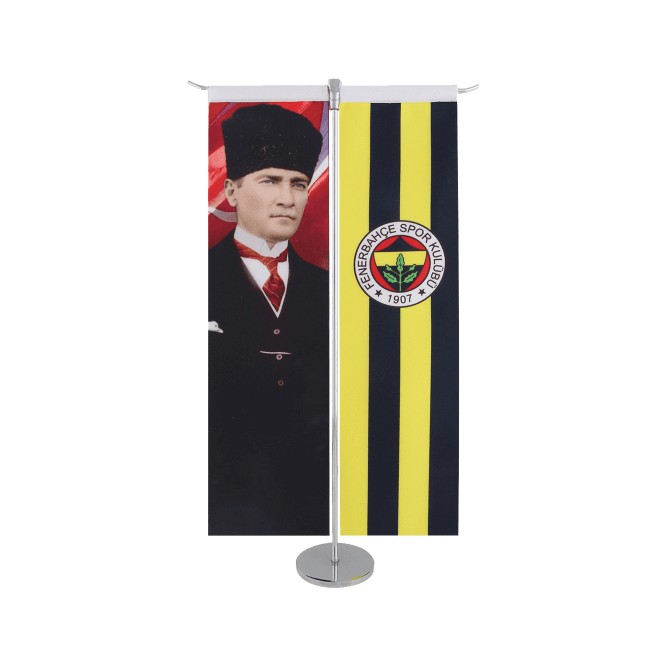 Fenerium 8 x 30 Fb Logo-Atatürk T Masa Bayrak