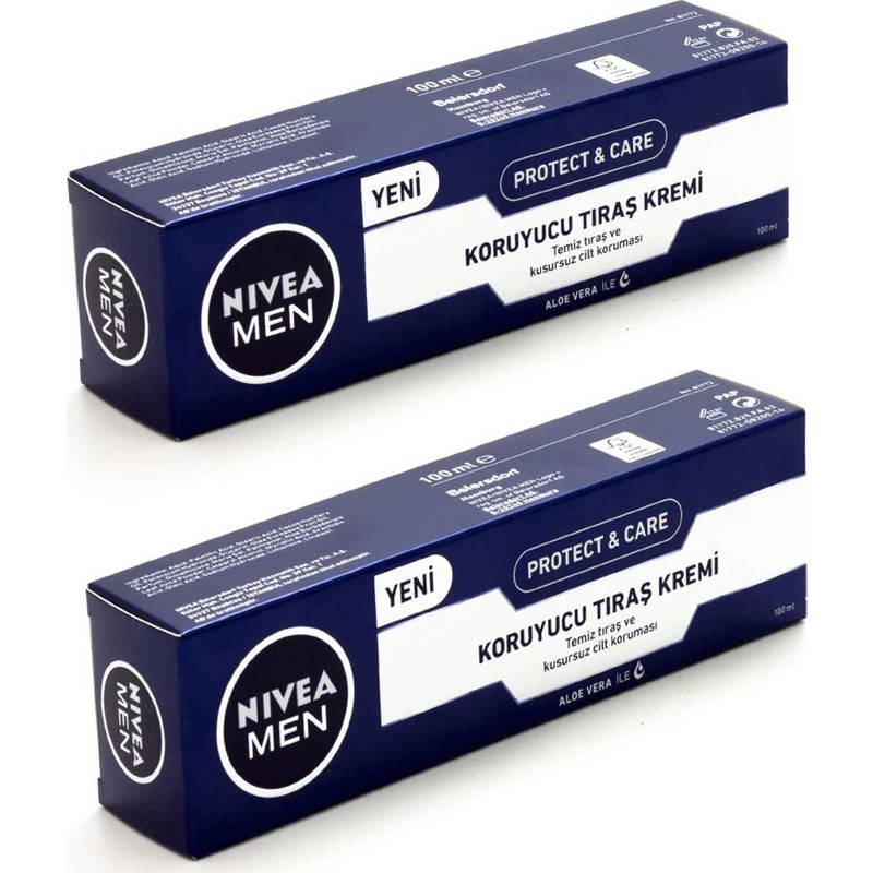 Nivea Men Nivea Tıraş Kremi 100 ml Koruyucu x 2 Adet