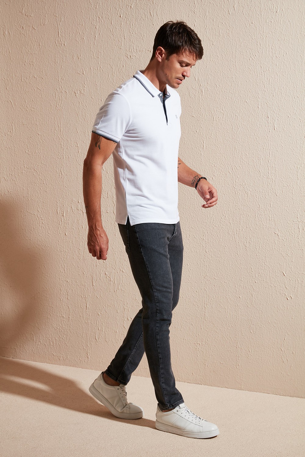 Buratti % 100 Pamuk Düğmeli Regular Fit Polo Yaka T Shirt Erkek POLO YAKA T SHİRT 5902118 görsel 3