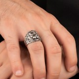 Argento Silver Aslan Figürlü 925 Ayar Gümüş Yüzük