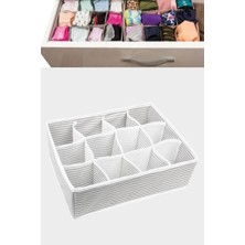 Flosoft Onikiden 12 Bölmeli Çekmece Içi Düzenleyici, Çok Amaçlı Takı Çorap Kravat Eşarp Organizer Kutu