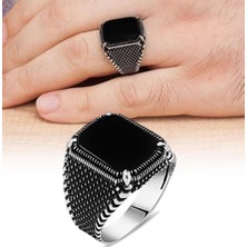 Argento Silver Oniks Taşlı 925 Ayar Gümüş Erkek Yüzük