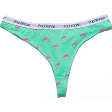 Paul Kenzie Unique Effect Desenli Kadın String Külot - Pink Birdy