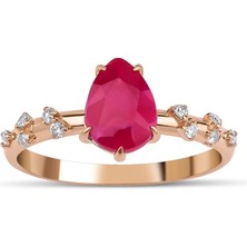 Mas Diamond Ruby Petit Pırlanta Yüzük