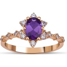 Mas Diamond Ametist Pırlanta Yüzük