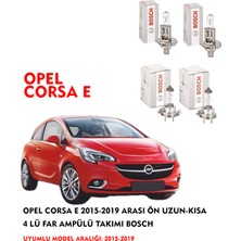 Bosch Opel Corsa E 2015-2019 Arası Ön Uzun-Kısa 4 Lü Far Ampülü Takımı Bosch