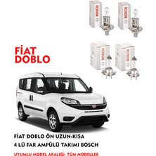 Bosch Fiat Doblo Ön Uzun-Kısa 4 Lü Far Ampülü Takımı Bosch