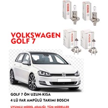 Bosch Golf 7 Ön Uzun-Kısa 4 Lü Far Ampülü Takımı Bosch
