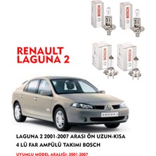 Bosch Laguna 2 2001-2007 Arası Ön Uzun-Kısa 4 Lü Far Ampülü Takımı Bosch