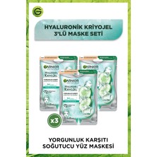 Garnier 3'lü Garnier Hyaluronik Kriyojel Yorgunluk Karşıtı Soğutucu Yüz Maskesi Seti