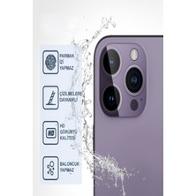 Case World Apple iPhone 13 Pro Alüminyum Alaşım Safir Temperli Cam Kamera Lens Koruyucu - Gümüş