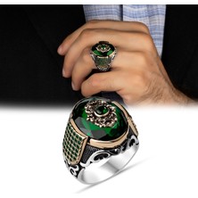 Argento Silver Yeşil Zirkon Taşlı 925 Ayar Gümüş Yüzük