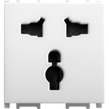 Panasonic Viko Panasonic Modüler Metalik Beyaz Universal Combi Priz Alt+Kapak 2m - WVTT22244MW-TR