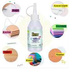 Artlantis Sıvı Silikon Yapıştırıcı 100 ml 3 Adet Silikon Yapıştırıcı Sıvı 100 gr Kağıt Karton Tahta Köpük Mantar