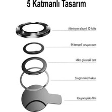 Kılıfmania Apple iPhone 14 Plus Safir Temperli Cam Kamera Lens Koruyucu - Gümüş