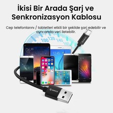 Orıco USB To Type-C 3A Örgülü Data ve Şarj Kablosu 1 Metre Gümüş