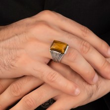 Argento Silver Kaplangözü Taşlı 925 Ayar Gümüş Yüzük