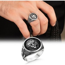 Argento Silver Aslan Figürlü 925 Ayar Gümüş Yüzük
