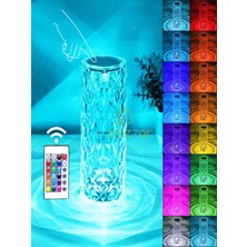 Epazzar 16 Renk 4 Mod Diamond Aydınlatma Masa Lambası Rose Silindir Dokunmatik & Kumandalı USB Şarjlı