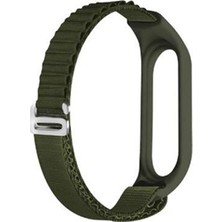 Dlrcase Xiaomi Mi Band 4 Kordon Ayarlanabilir Kademeli Naylon Sc4 Koyu Yeşil