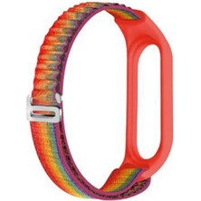 Dlrcase Xiaomi Mi Band 3 Kordon Ayarlanabilir Kademeli Naylon Sc4 Kırmızı