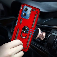 Dlrcase Xiaomi Redmi Note 12 5g Kılıf Vega Yüzüklü Silikon Tank Koruma+Nano Kırmızı