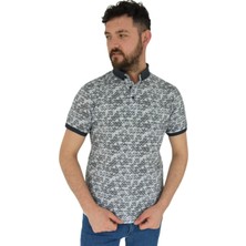 Dynamo Erkek Polo Yaka Dijital Baskılı Tişört Waffle 2372 BGL-ST02797