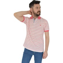 Dynamo Erkek Çizgili Polo Yaka Tişört Waffle BGL-ST02790