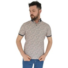 Dynamo Erkek Polo Yaka Dijital Baskılı Tişört Waffle 2373 BGL-ST02795