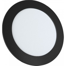 Sunlight Sıva Altı Yuvarlak Siyah Slim LED Panel Armatür 18W Trafolu Beyaz Işık